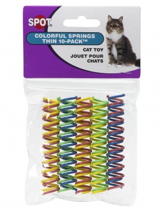10-Pack Ethical Thin Colorful Springs Cat Toy 