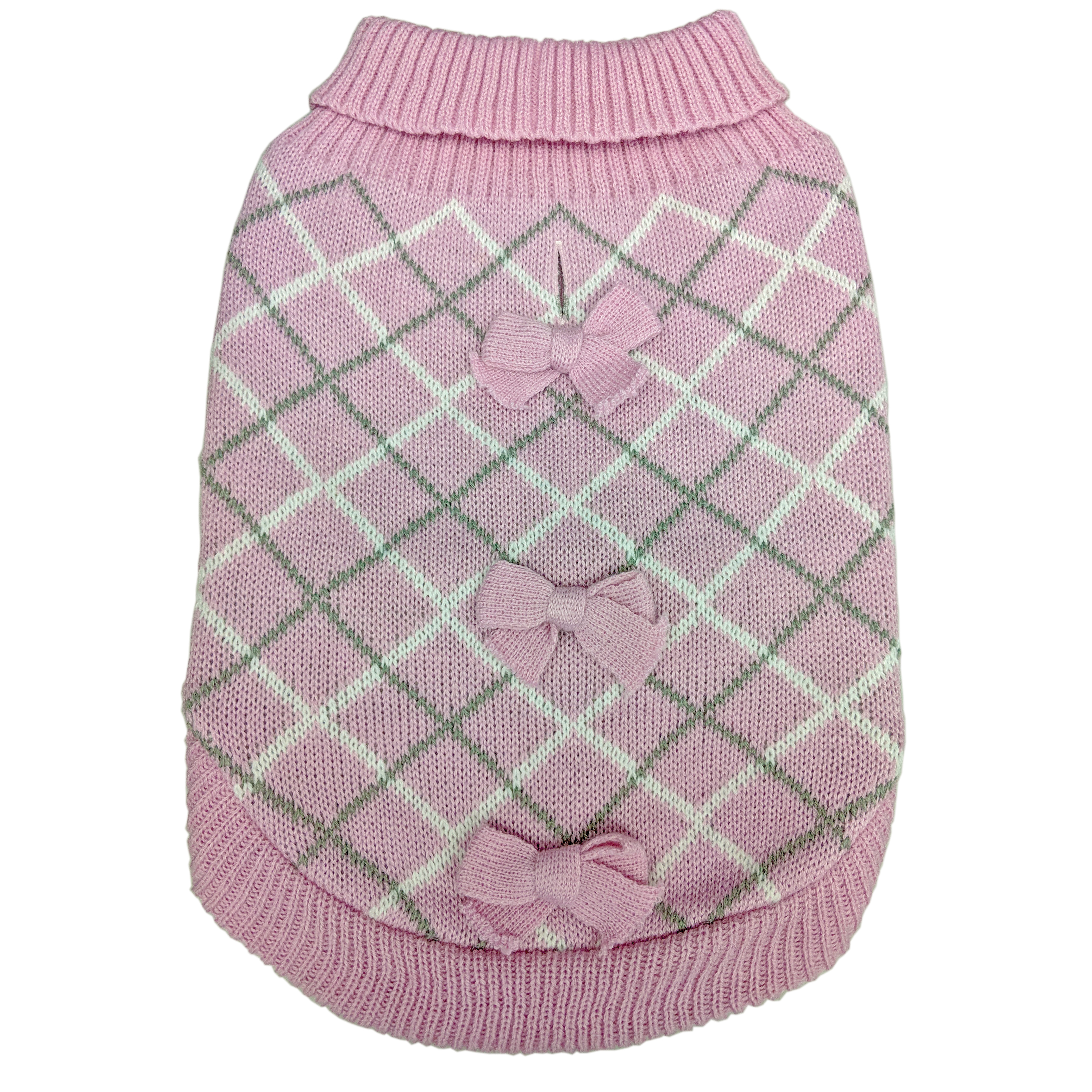 PRETTY IN PLAID PINK SWEATER - Ethical Pet